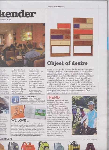 Good Weekend Magazine, Sydney Morning Herald and Melbourne Age